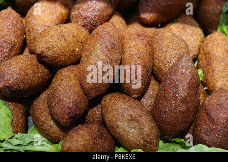 Kibbee galettes, un meatball moyen-orientale Banque D'Images