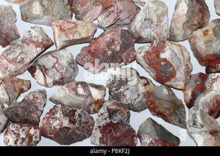 Mexican Crazy Lace, une forme d'agates rubanées finement trouvés au Mexique. Banque D'Images