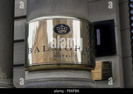 Edimbourg, Ecosse, l'Hôtel Balmoral sur Princes Street. L'hôtel où J K Rowling terminé le livre de Harry Potter. Photo par Dennis Brack Banque D'Images