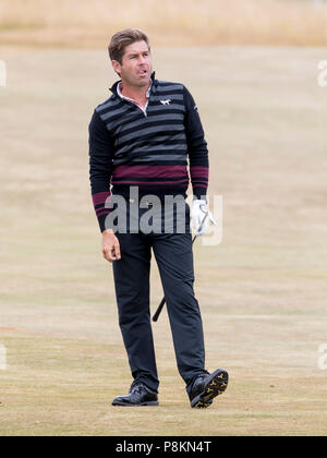 Club de Golf Gullane, Gullane, UK. 12 juillet, 2018. Investissements Open Golf écossais d'Aberdeen, 1er tour ; Robert rocher sur le 16ème fairway Credit : Action Plus Sport/Alamy Live News Banque D'Images