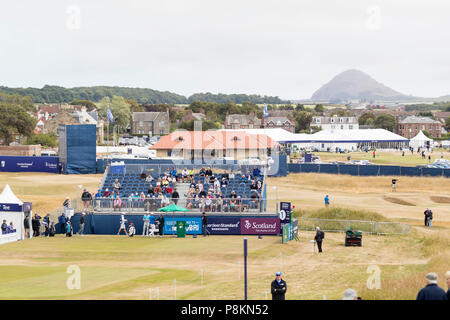 Club de Golf Gullane, Gullane, UK. 12 juillet, 2018. Investissements Open Golf écossais d'Aberdeen, 1er tour ; vue générale de la première pièce en T : Action Crédit Plus Sport/Alamy Live News Banque D'Images