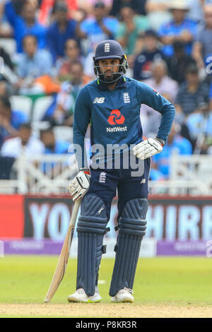 Pont Trent, Nottingham, Angleterre, Royaume-Uni. 12 JUILLET 2018 , pont Trent, Nottingham, Angleterre ; premier ODI, Londres Royal série d'Angleterre v Inde ; Adil Rashid de l'Angleterre : Crédit News Images /Alamy Live News Banque D'Images