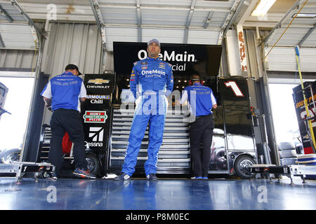 Sparte, Kentucky, USA. 12 juillet, 2018. Elliott Sadler (1) se prépare à la pratique pour l'Alsco 300 au Kentucky Speedway à Sparte, Kentucky. Crédit : Stephen A. Arce/ASP/ZUMA/Alamy Fil Live News Banque D'Images