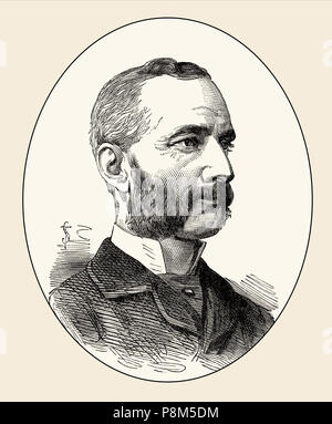 Le Colonel Deane, un officier de l'armée britannique, tué à la bataille de Laing's Nek le 28 janvier 1881, Première Guerre des Boers, de la bataille sur terre et mer, Banque D'Images