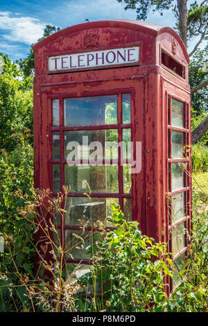 Boîte de téléphone britannique désaffecté Banque D'Images