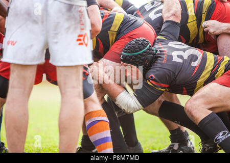 POINTNOIRE/CONGO - 18MAI2013 - Équipe d'amis amateurs de rugby Banque D'Images