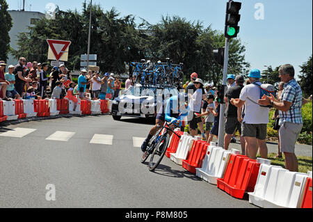 Tour de France 2018 essais temps Banque D'Images