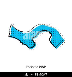 Vecteur de Panama carte du pays. La carte de stratégie avec des points. Illustration de Vecteur