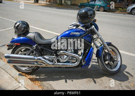 Moto Harley Davidson à Shelburne Falls, Comté de Franklin, Massachusetts, USA Banque D'Images