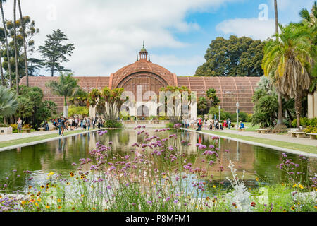 San Diego, 27 juin : Bâtiment botanique dans la belle et historique Le parc Balboa le Juin 27, 2018 à San Diego, Californie Banque D'Images