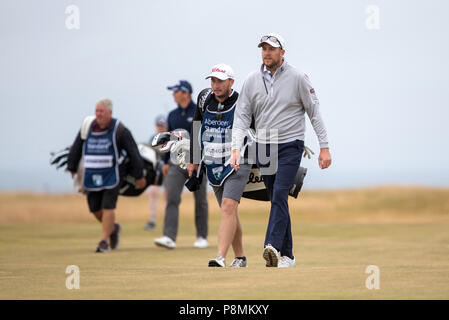 Matthieu Southgate géant jusqu'au 12ème jour au cours de l'un des parcours l'Open écossais Aberdeen Asset Management à Bouaye Golf Club, East Lothian. Banque D'Images