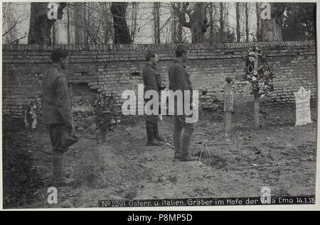 592 Österr. u. italien. Gräber im Hofe der Villa Emo 14.1.18. BildID (15613970) Banque D'Images