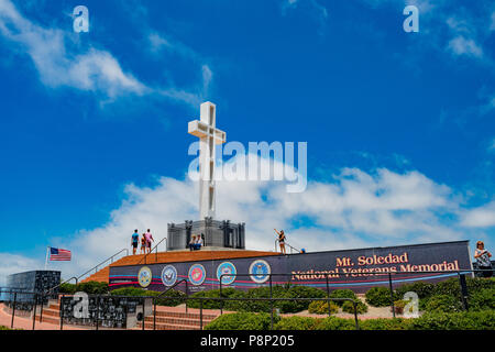 San Diego, 29 juin : le magnifique Mt. Soledad Veterans Memorial National le Juin 29, 2018 à San Diego, Californie Banque D'Images