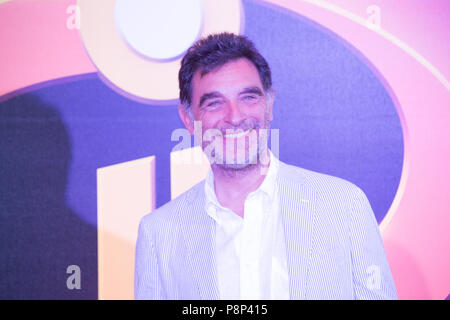 Rome, Italie. 12 juillet, 2018. Photocall du nouveau Disney Pixar film 'l'incroyable 2' avec Bebe Vio, Amanda Lear, Orso Maria Guerrini, et Tiberio Timperi. Crédit : Matteo Nardone/Pacific Press/Alamy Live News Banque D'Images