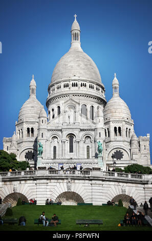 Basilique du Sacré-Cœur de Jésus de Paris situé à Montmartre, paris Banque D'Images