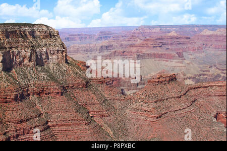 Vue de différents rock formation et les couches dans Grand Canyon Banque D'Images