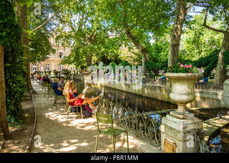 Fontaine de Médicis, le Jardin du Luxembourg, Paris. Banque D'Images