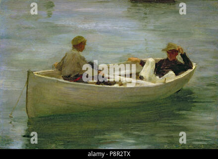 . 329 Henry Scott Tuke - dans le bateau à rames (1898) Banque D'Images