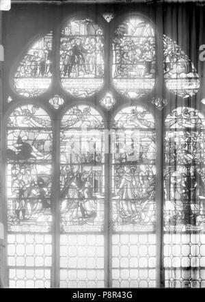 77 Cathédrale Saint-Maclou - Vitrail, Saint Fiacre - Pontoise - Médiathèque de l'architecture et du patrimoine - APMH00020416 Banque D'Images