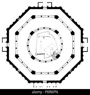 . Dehio 106 10 Dôme du Rocher Percé plan d'étage Banque D'Images