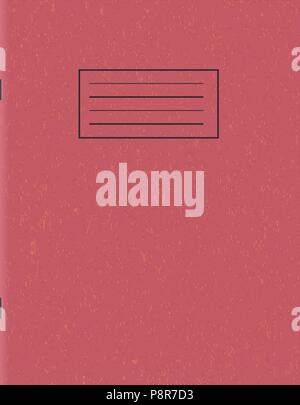 Le bloc-notes de l'école vide modèle. Couverture du livre d'exercice vide Illustration de Vecteur