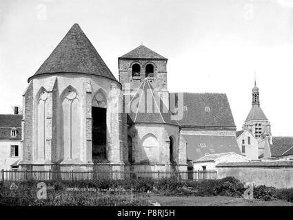 25 Abbaye Saint-Ayoul (ancienne) - Abside, ensemble - Provins - Médiathèque de l'architecture et du patrimoine - APMH00011377 Banque D'Images