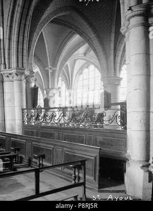 25 Abbaye Saint-Ayoul (ancienne) - Eglise, intérieur - Provins - Médiathèque de l'architecture et du patrimoine - APMH00031714 Banque D'Images