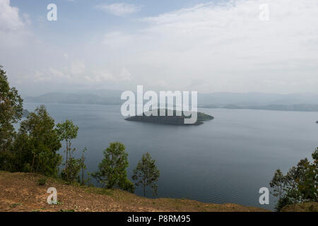 Le Rwanda,lac,Burera entourant de Kidaho, aménage Banque D'Images