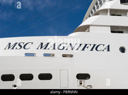 Bateau de croisière MSC Magnifica Banque D'Images