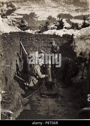 . 19 22cm Art.Minenwerfer. (Techn.Kurs i.Oberfellach BildID.) (15494655) Banque D'Images