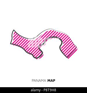 Vecteur de Panama carte du pays. La carte de stratégie avec des points. Illustration de Vecteur