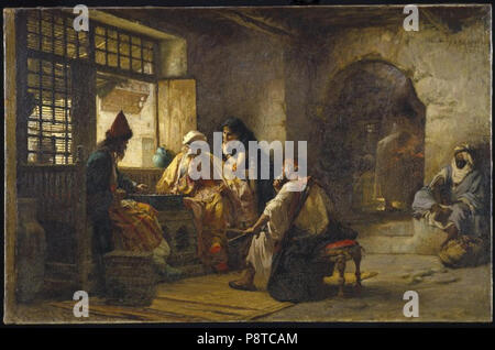 . 69 Brooklyn Museum - un jeu intéressant - Frederick Arthur Bridgman - dans l'ensemble Banque D'Images