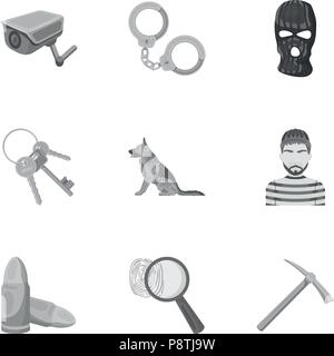 Cage,ensemble,cell,collection,cour,crime,chien,d'empreintes digitales,footprint,hammer,icône,menottes,illustration,images,prison,isolé,logo,touches,loupe,,masque,monochrome,objets,prison prisonnier prisonniers,,punch,mort,set,signer,Surveillance,voleurs,voleur,symbole vecteur,web,bois, vecteurs vecteur , Illustration de Vecteur