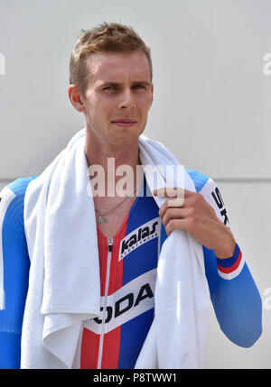 Brno, République tchèque. Le 13 juillet, 2018. République tchèque Jakub Otruba après l'UEC Road 2018 Juniors de moins de 23 championnats d'événement à Brno, République tchèque, le 13 juillet 2018. Photo : CTK Vaclav Salek/Photo/Alamy Live News Banque D'Images