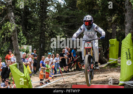 LORIS VERGIER DE LA COUPE DU MONDE UCI 2018 vallnord Andorre Banque D'Images