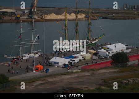 Sunderland, Angleterre, 13 juillet 2018. TS et grands voiliers royaliste Alexander von Humboldt II amarré à quai du Jubilé, Sunderland pour la Tall Ships Races 2018. Crédit : Colin Edwards/Alamy Live News. Banque D'Images