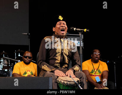 Cornbury Festival 'Jour 1 - 13 juillet 2018. Jimmy Cliff sur scène, Chadlington Estate, Oxfordshire, UK Banque D'Images