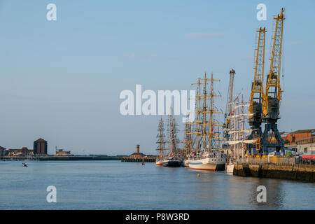 Sunderland, Royaume-Uni, 13 juillet 2018. Course des grands voiliers 2018, Sunderland, Royaume-Uni Crédit : Tim Withnall/Alamy Live News Banque D'Images