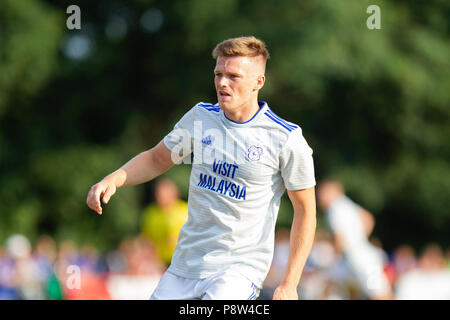 Taff's Well, Pays de Galles, Royaume-Uni. 13 juillet 2018. Rhys Healey de Cardiff City lors de la pré-saison match amical entre Taff's Well FC de la ligue galloise Cardiff City et une Division de la Premier League à l'r * Plusieurs autres calvaires parsèment Ddar stadium, Taff's Well, Pays de Galles, Royaume-Uni. Credit : Mark Hawkins/Alamy Live News Banque D'Images