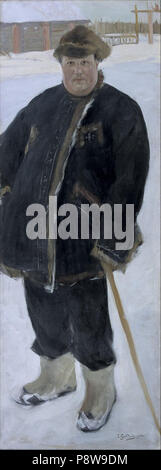 . 66 Boris Mikhaïlovitch Koustodiev - Portrait d'un propriétaire foncier P Warfolomev - Banque D'Images