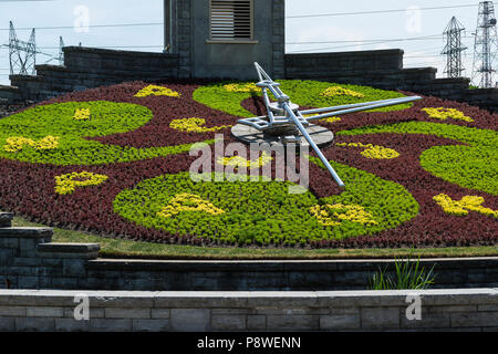 Horloge florale des parcs du Niagara Queenston, Ontario Canada Banque D'Images