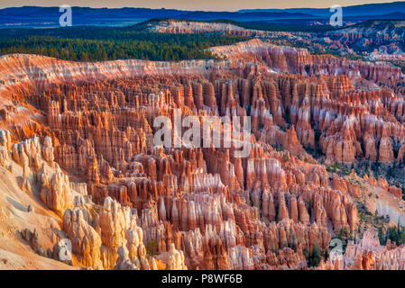 Lever du soleil à Inspiration Point dans le Parc National de Bryce Canyon dans l'Utah. Banque D'Images