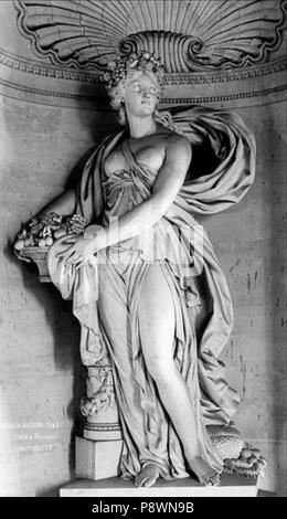 80 Château de Maisons - Salle à manger, de la statue en plâtre sculpté - Maisons-Laffitte - Médiathèque de l'architecture et du patrimoine - APMH00017285 Banque D'Images