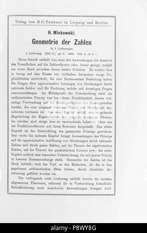 . 105 De Raum Zeit 024 Minkowski Banque D'Images