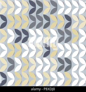 Giometric rétro cercles vectoriel continu papier gris sprout abstract pattern très tendance pour l'emballage, tissu, textile, artisanat Illustration de Vecteur