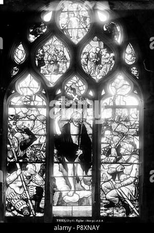 269 Eglise Saint-Martin - Vitrail - Triel-sur-Seine - Médiathèque de l'architecture et du patrimoine - APMH00010254 Banque D'Images
