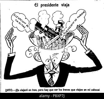 . 273 El Presidente viaja, de Tovar, La Voz, 20 de septiembre de 1920 Banque D'Images