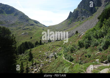 Montagnes du Lagorai dans les Alpes orientales dans le Trentin, Italie Banque D'Images