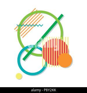 Composition géométrique abstrait coloré Illustration de Vecteur