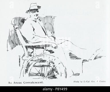 . 262 Dessin d 'une convalescence Anzac' Wellcome L0046112 Banque D'Images